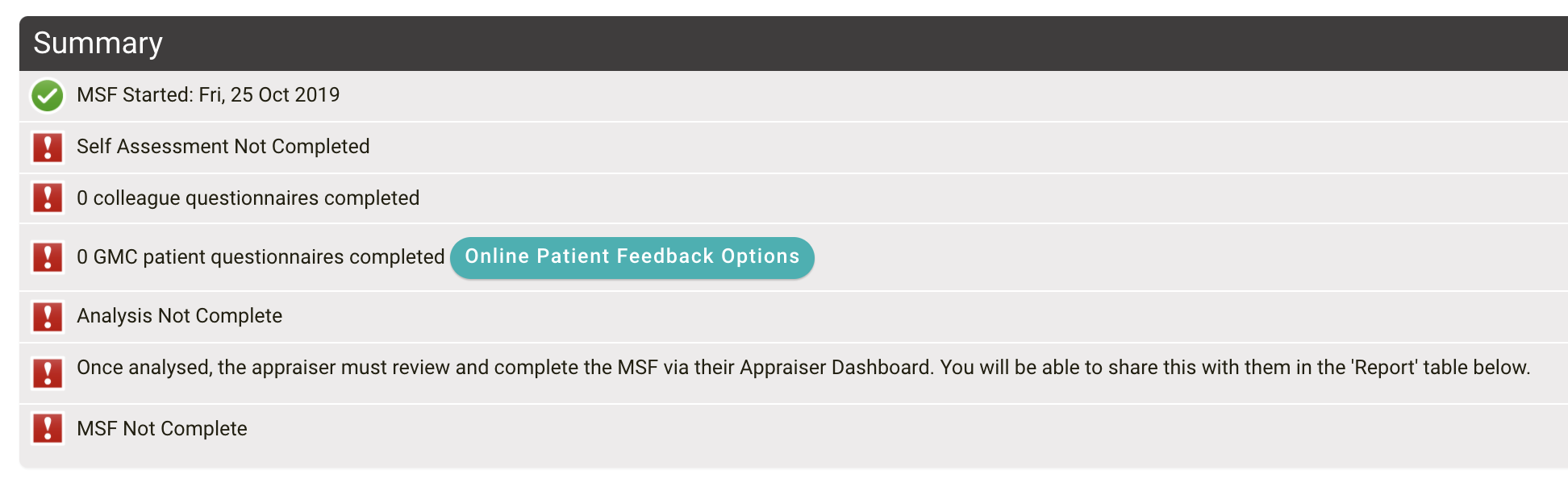 MSF Summary