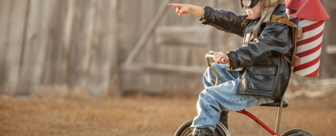 child on bike