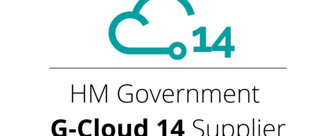 G-Cloud 14 Framework with text 'HM Governmemt G-Cloud 14 Supplier'