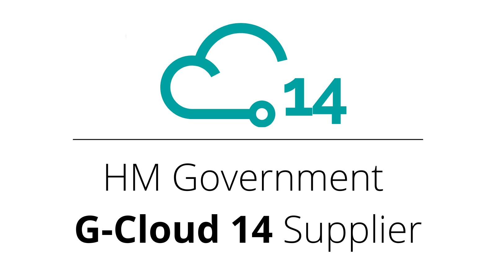 G-Cloud 14 Framework with text 'HM Governmemt G-Cloud 14 Supplier'