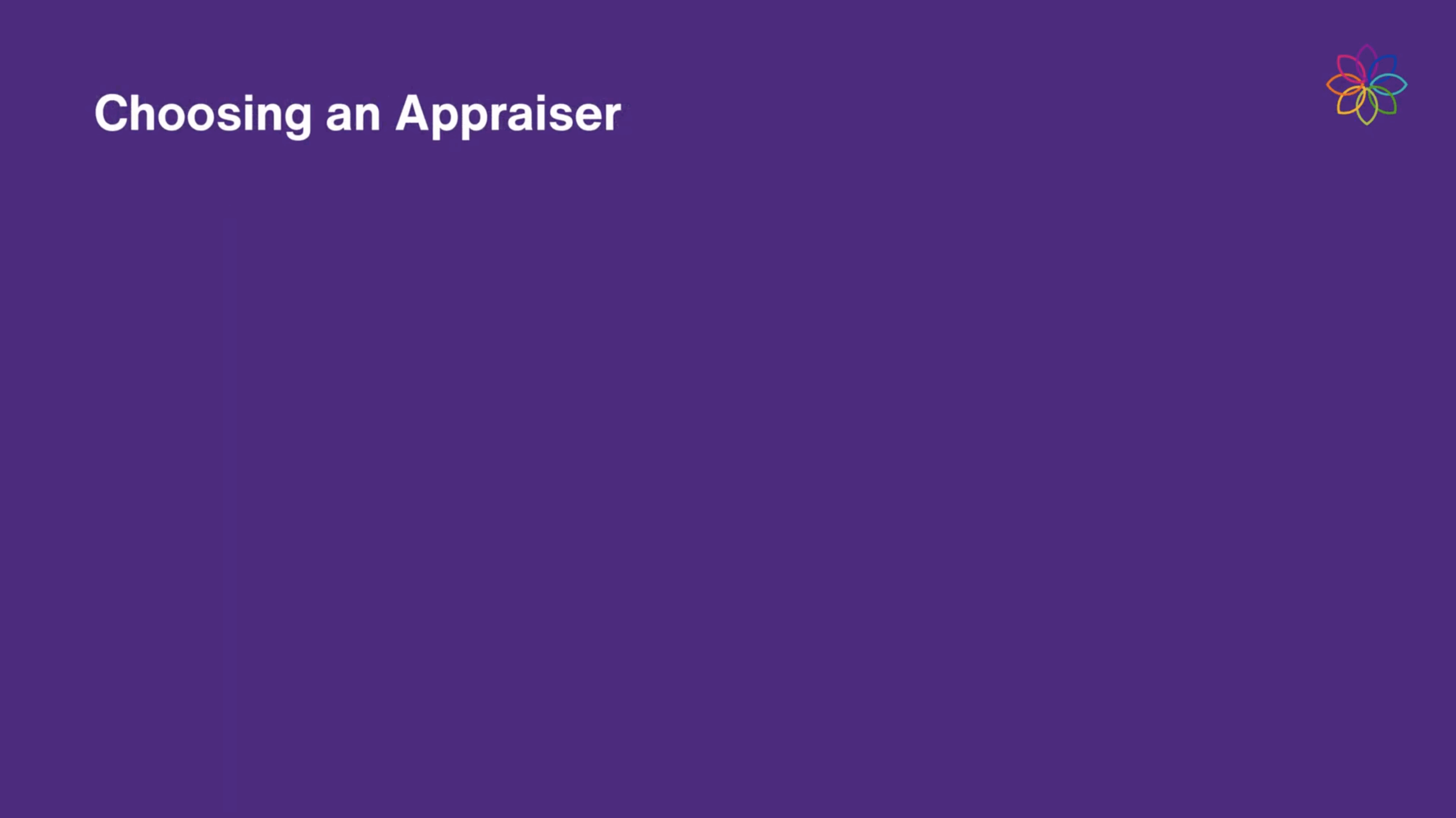 choosing an appraiser